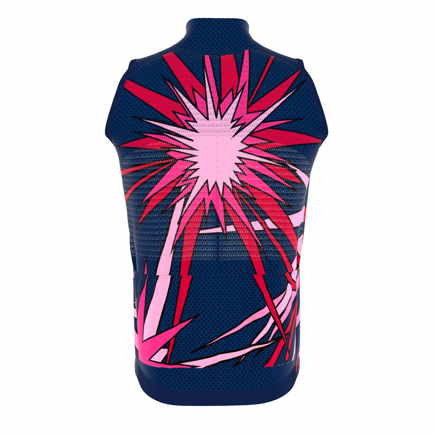 High Collar Wind Gilet Womens Boom Magenta